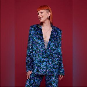 Mixed By Nasrin Moxie Velvet Blazer Medium